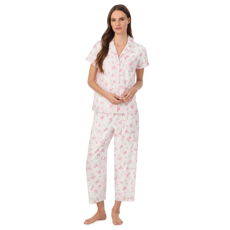 Lauren Ralph Lauren Cotton Lawn S/S Notch Collar Pajama Set image number 3